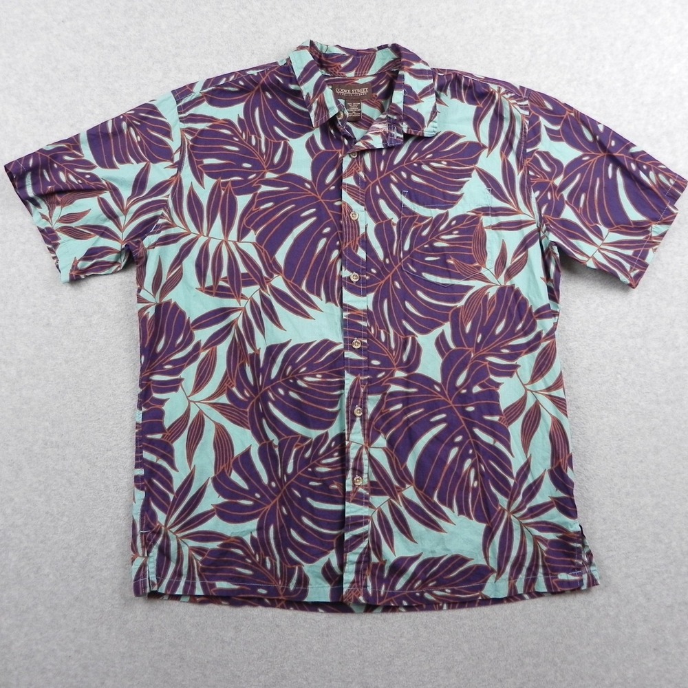 Cooke Street Shirt Mens XL Hawaiian Tropical Resort Casual Button Short Sleeve